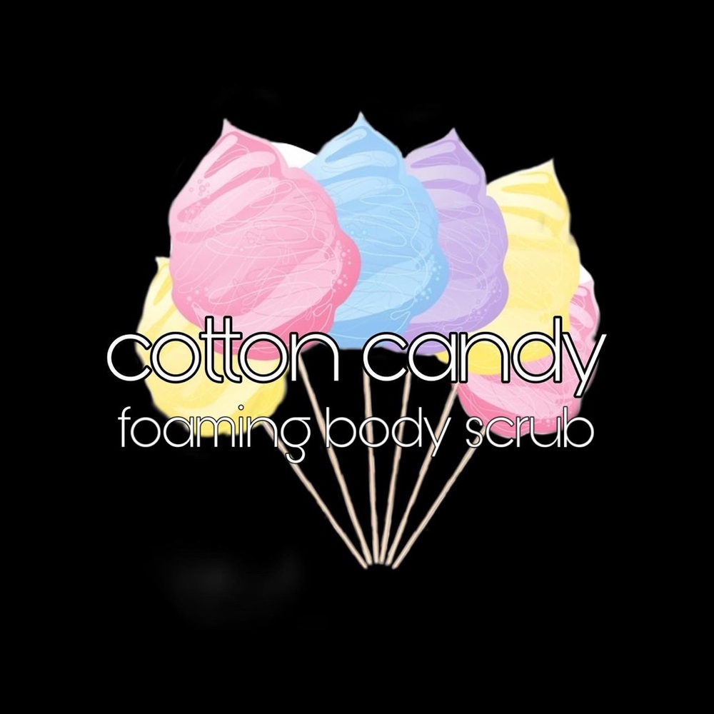 cotton candy foaming body scrub 🍬🍭💎 handmade product